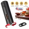 Electric Pepper Grinder USB Rechargeable Pepper Mill Automatic Salt Grinder with 6 Adjustable Coarseness LED Light 110ML/3.72OZ Container One Hand Ope