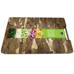 Acacia Wood End Grain Kitchen Chopping Block Cutting Board with Metal Handle