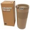 16 oz Travel Thermal Insulation Coffee Cup with Silicone Grip - Milk Tea