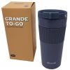 16 oz Travel Thermal Insulation Coffee Cup with Silicone Grip - Blue