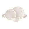 12-Piece Stoneware Dinnerware Set, Cream