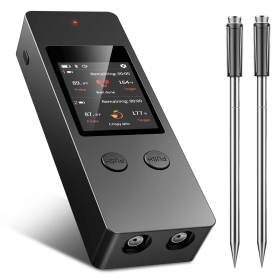 PSJX369 BBQ Meat Thermometer-SUS304 Stainless Steel with Bluetooth 5.2 Connectivity (700ft range), 24-hour battery life
