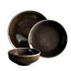 12-Piece Stoneware Dinnerware Set, Gray