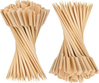 Bamboo Skewers 8 Inch, 200 PCS Cocktail Skewers for Appetizers, BBQ, Fruit Kabobs, Sandwich, Drink