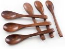 Wooden Spoons for Eating, 6PCS Small Wooden Soup Spoons for Honey Coffee Stirring Tea Jam Bath Salts, 6 Inches