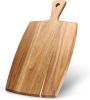 Best Acacia Wood Cutting Board with Handle Wooden Charcuterie Board Kitchen Chopping Boards for Bread Meat Cutting boards Fruit Cheese Serving Board B