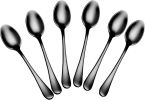 Espresso Spoons, Coffee Spoon, Stainless Steel Small Spoons for Dessert, Tea,Set of 6 (black