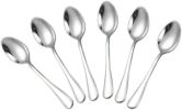 Demitasse Espresso Spoons, Coffee Spoon, 5.5 Inches Stainless Steel Small Spoons for Dessert, Set of 6Silver