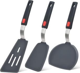 Silicone Spatula Turner Set of 3, Beijiyi 600Â°F Heat Resistant Cooking Spatulas for Nonstick Cookware