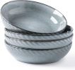 8.5'' Large Pasta Bowls, 38 Ounce Stoneware Salad Bowls for Kitchen, Ceramic Serving Bowls With Textured Pattern for Pasta,Fruit, Stews,Noodle