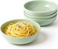 Ceramic Pasta Bowls Set of 4 â€“ 40oz Extra Large Dinner Bowls, Deep Plates Salad Bowl for Eating, Pasta Plates, Stoneware Shallow Bowl Plate Set