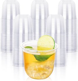 50 Pcs Disposable Stemless Glasses 12oz Crystal Plastic Wine Glasses Clear Classic Cup for Meeting Weddings Birthdays Cocktail Christmas Party Supplie