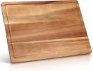 Solid Acacia Wood Cutting Boards for Kitchen Decor Wooden Charcuterie Board Meat Cheese Boards Butcher Block Pizza Bread Serving Board Hardwood Choppi