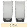 (2 pack) 16-Ounce Tritan Tall Hammered Tumbler, Smoke