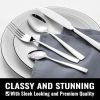 48-Piece Silverware Set with Steak Knives Stainless Steel
