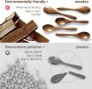 7 PCS Small Wooden Spoons, 5.8 Inch Honey Spoons for Tea, Padauk Wooden Honey Teaspoon for Coffee, Little Tiny Wood Spoons