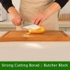 Bamboo cutting board for kitchen. Thick - Wooden cutting board with deep juice groove and side handles. Ideal Charcuterie & Chopping for Meat