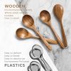 4 PCS Wooden Spoons for Honey, 6.7 inch Small Wooden Spoons - Terrific for Tea, Coffee & Soup, Little Acacia Wood Serving Table Spoon Set