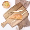 Best Acacia Wood Cutting Board with Handle Wooden Charcuterie Board Kitchen Chopping Boards for Bread Meat Cutting boards Fruit Cheese Serving Board B
