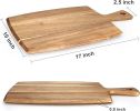 Best Acacia Wood Cutting Board with Handle Wooden Charcuterie Board Kitchen Chopping Boards for Bread Meat Cutting boards Fruit Cheese Serving Board B