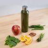 Glass Water Bottles,16oz Glass Drinking Bottle With Leakproof Stainless Steel Cap,Reusable Juice Bottles Beverage Drinkware