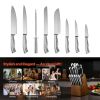 Kitchen Cutlery Set(15 Piece) with Knife Block for Home Cooking