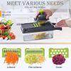 Pro-Series 16-in-1 Vegetable Chopper, Dewpeton Mandoline Slicer, Veggie Chopper, Food Chopper with Container