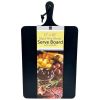 17" x 10" Black Pine Wood Serve Board with Handle