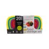 20-Piece Multi-Color Food Storage Containers