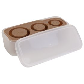 Ice Cube Tray Fit For 20OZ/30OZ/40OZ Stanley Cup Easy Release Silicone Hallow Cylinder Tumbler Ice Cube Mold With Lid And Bin for Iced Juice Whiskey C (Option: IceCubeTray(Coffee))