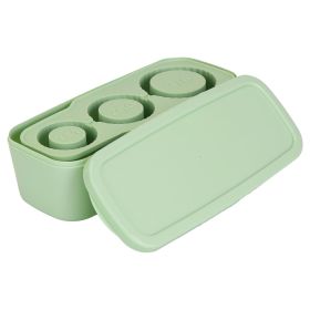 Ice Cube Tray Fit For 20OZ/30OZ/40OZ Stanley Cup Easy Release Silicone Hallow Cylinder Tumbler Ice Cube Mold With Lid And Bin for Iced Juice Whiskey C (Option: IceCubeTray(Green))