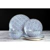 Dinnerware Black & White Dot Stoneware, 12 Piece Set
