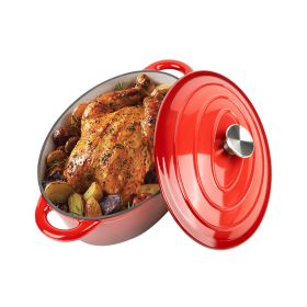 Household Dutch Oven Pot with Lid for Stews/Cooking (Type: 4.5 Quart, Color: Red)